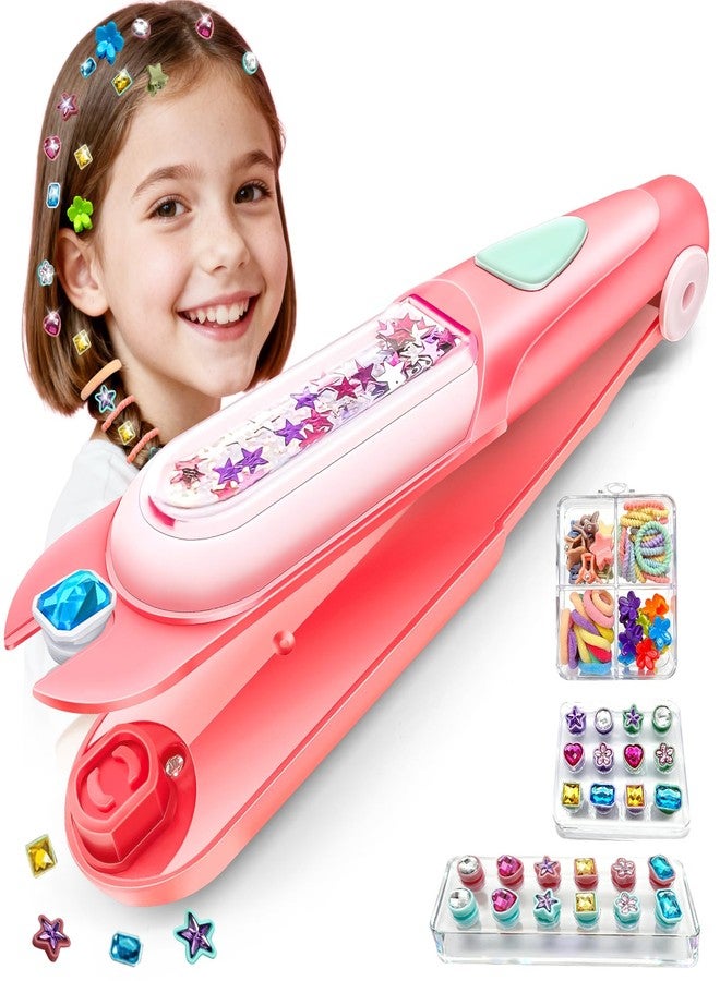 CLRDZN Hair Gem Stamper Kit,Hair Ties and Hair Clips Bling Hair Jewels for Girls Toys, Hair Styling Tool with Reusable Shining Diamonds, Birthday Gifts Toys for Girls Ages 3 4 5 6 8-12 - Image 1